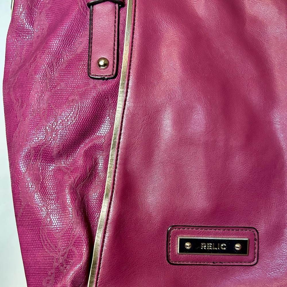Vintage Relic Shoulder Bag ~ Eggplant/Silver